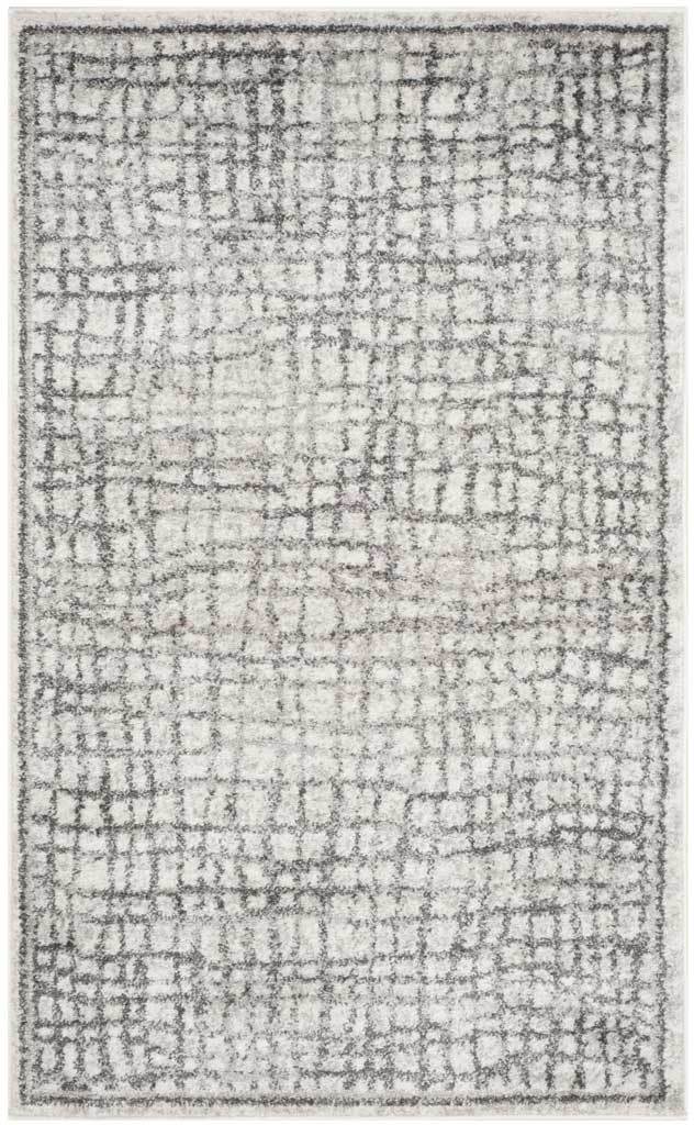 Adirondack Checker Silver/Ivory Area Rug - Image 6