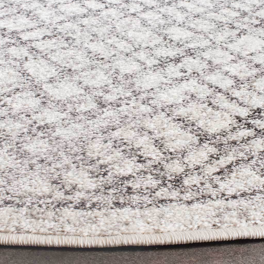 Adirondack Checker Silver/Ivory Round Rug - Image 2