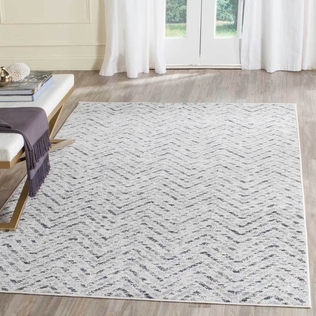 Adirondack Chevron Ivory/Charcoal Area Rug - Image 8
