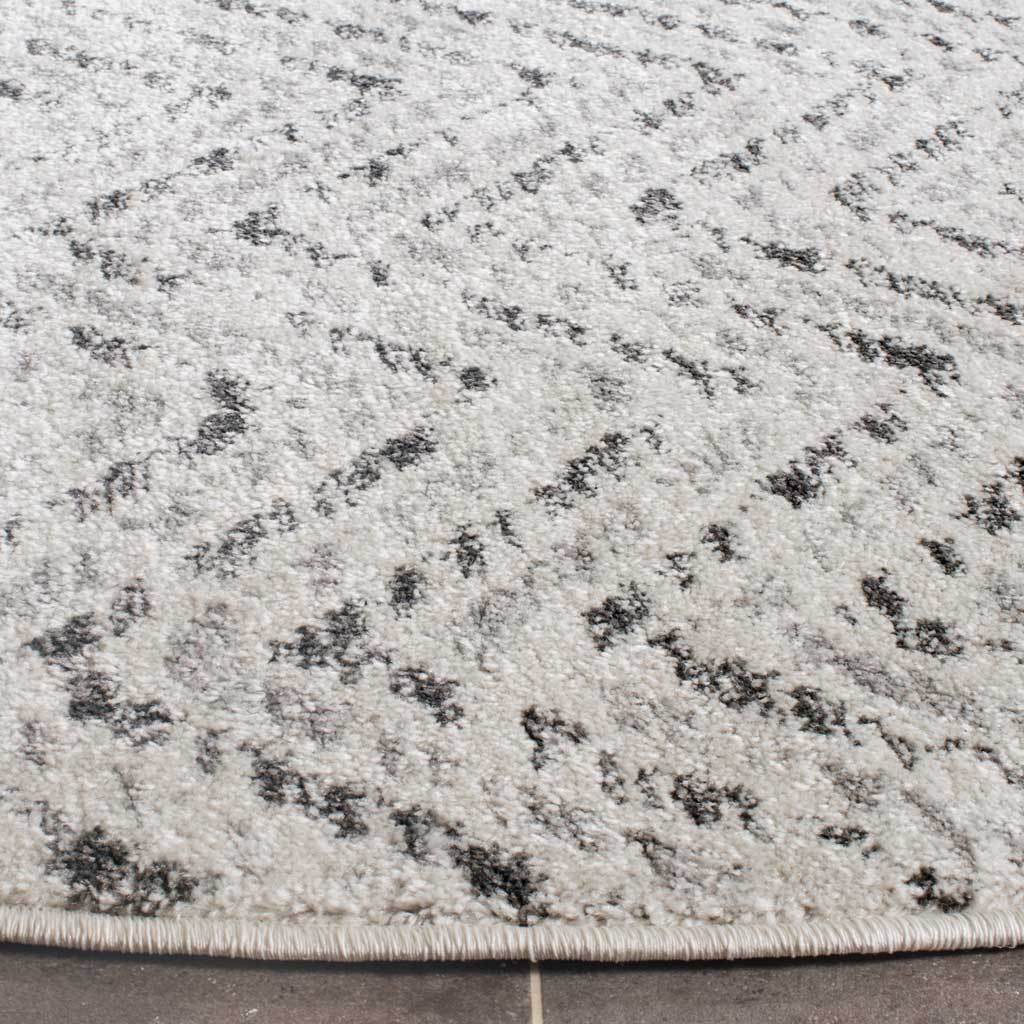 Adirondack Chevron Ivory/Charcoal Round Rug - Image 2