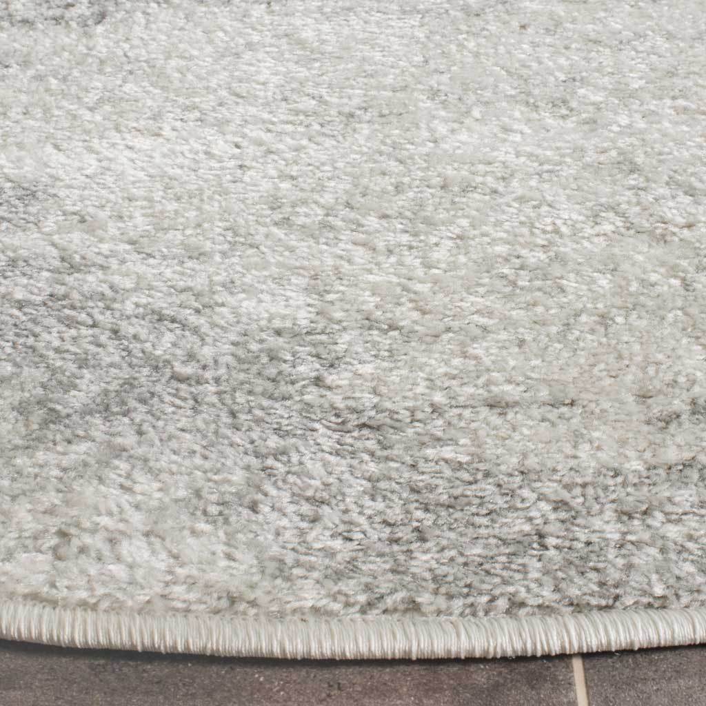 Adirondack Diamond Ivory/Silver Round Rug - Image 2