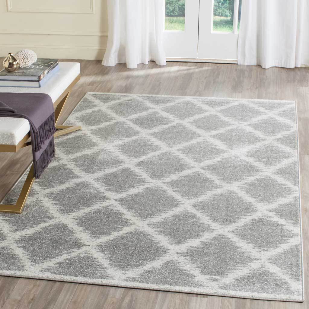 Adirondack Diamond Silver/Ivory Area Rug - Image 8