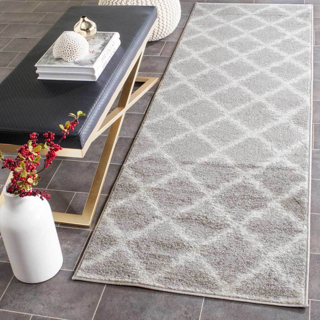 Adirondack Diamond Silver/Ivory Runner Rug - Image 3