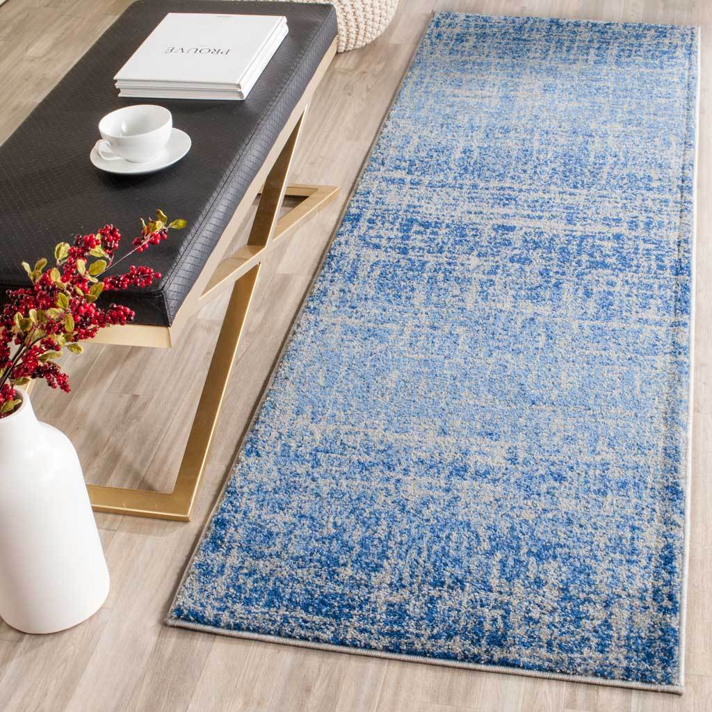 Adirondack Frequency Blue/Silver Runner Rug - Image 3