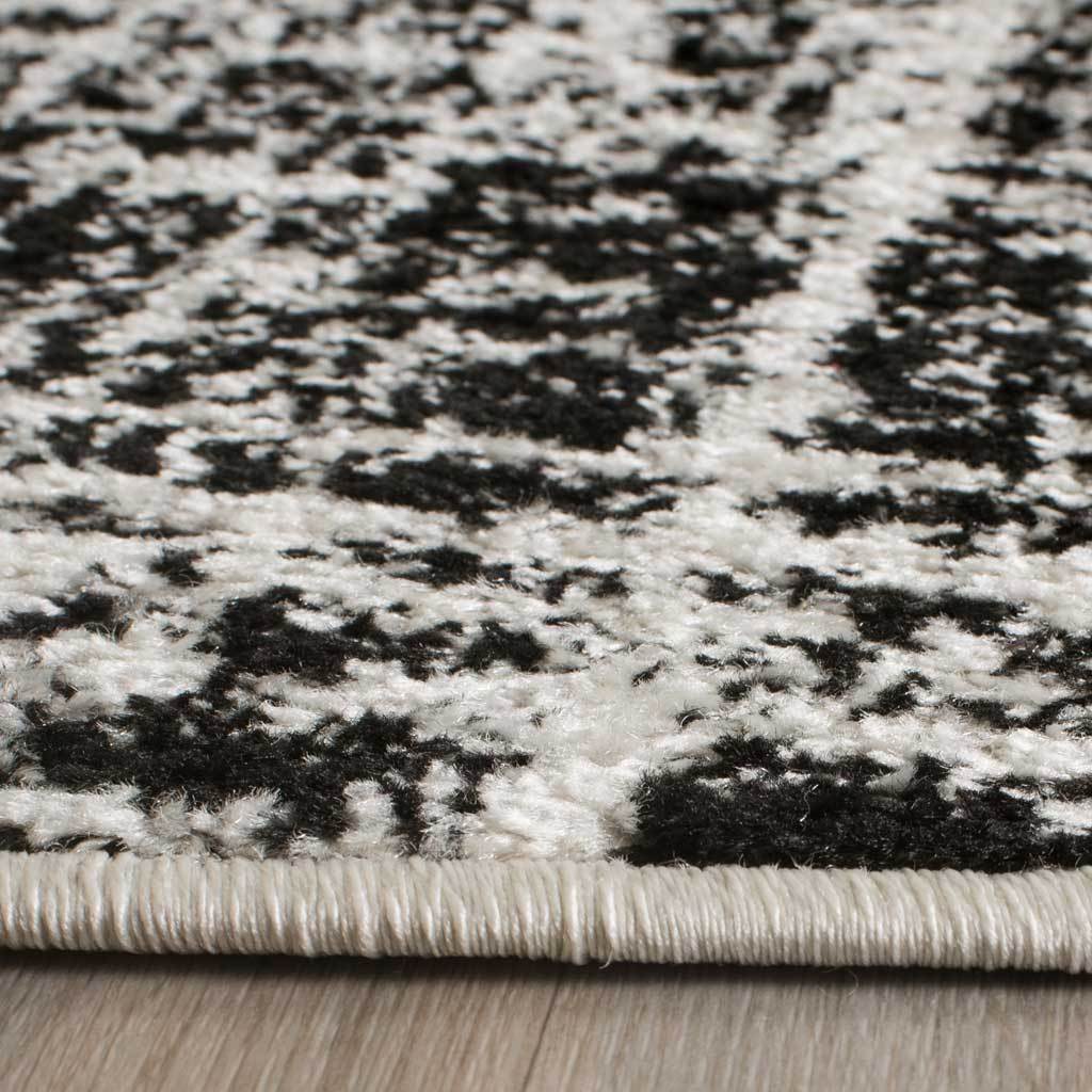 Adirondack Frequency Ivory/Black Round Rug - Image 2
