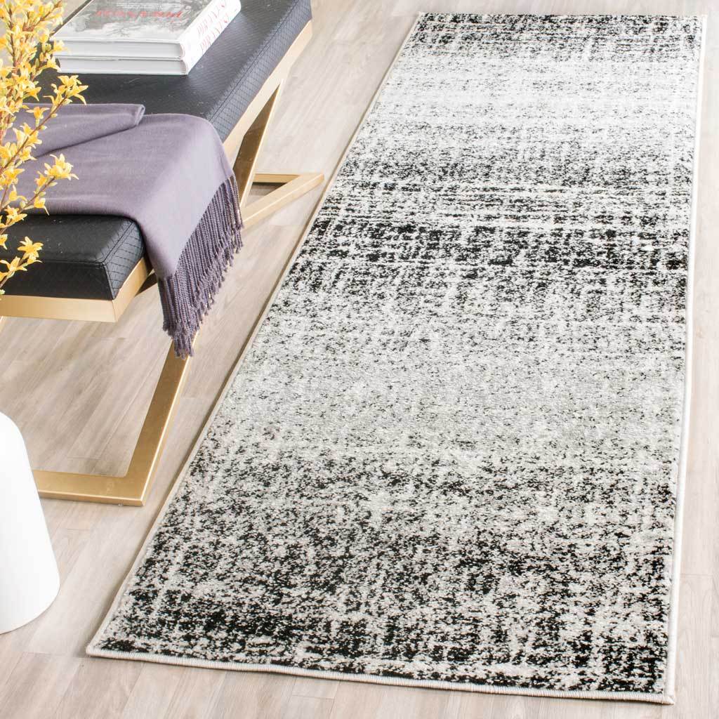 Adirondack Frequency Ivory/Black Runner Rug - Image 3