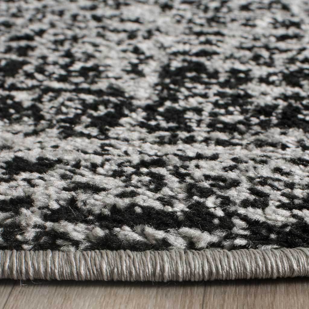 Adirondack Frequency Silver/Black Round Rug - Image 2