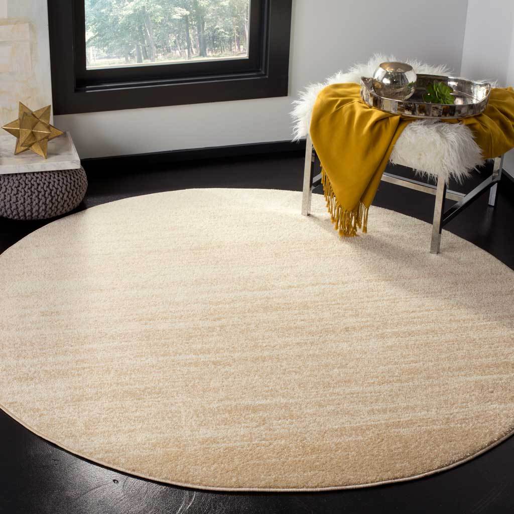 Adirondack Gradient Champagne/Cream Round Rug - Image 3