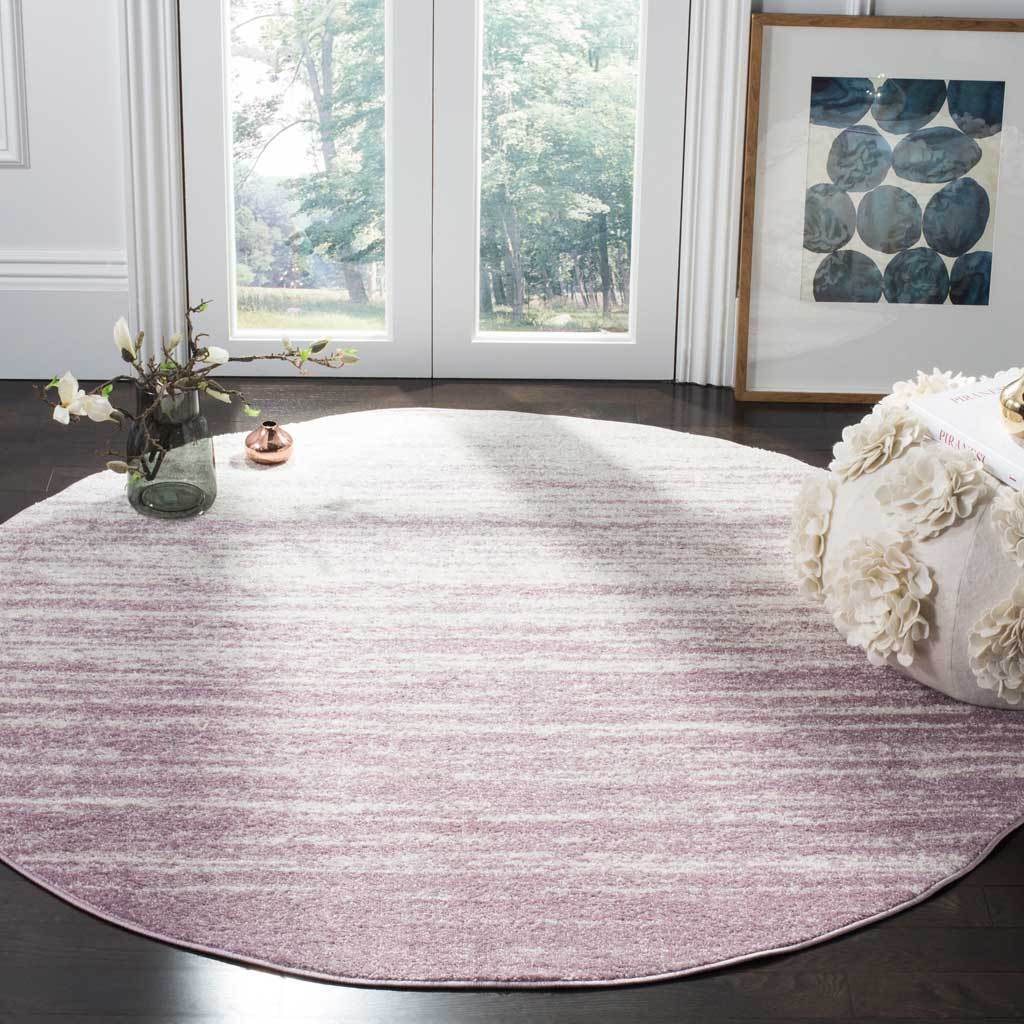 Adirondack Gradient Cream/Purple Round Rug - Image 3
