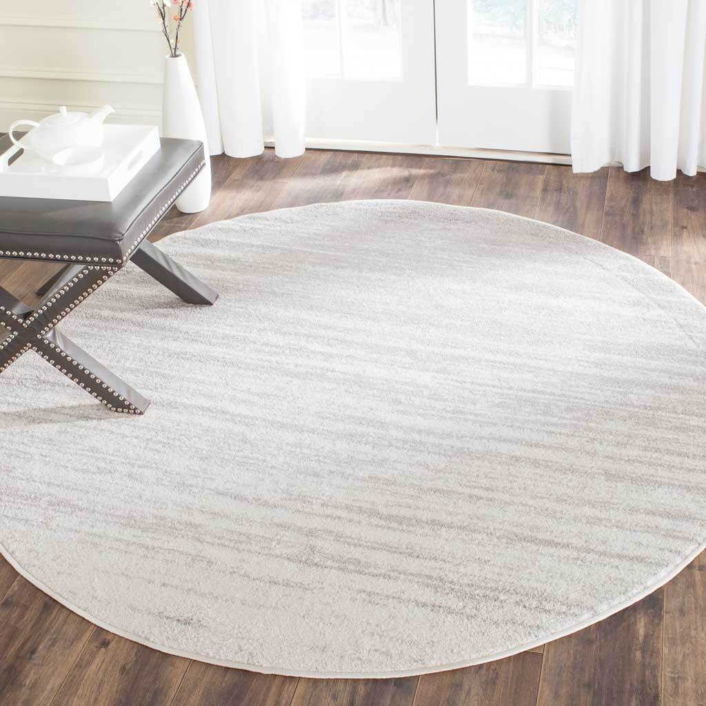 Adirondack Gradient Ivory/Silver Round Rug - Image 2