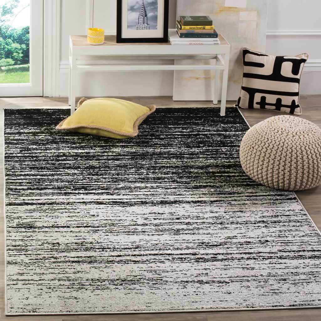Adirondack Gradient Silver/Black Area Rug - Image 9