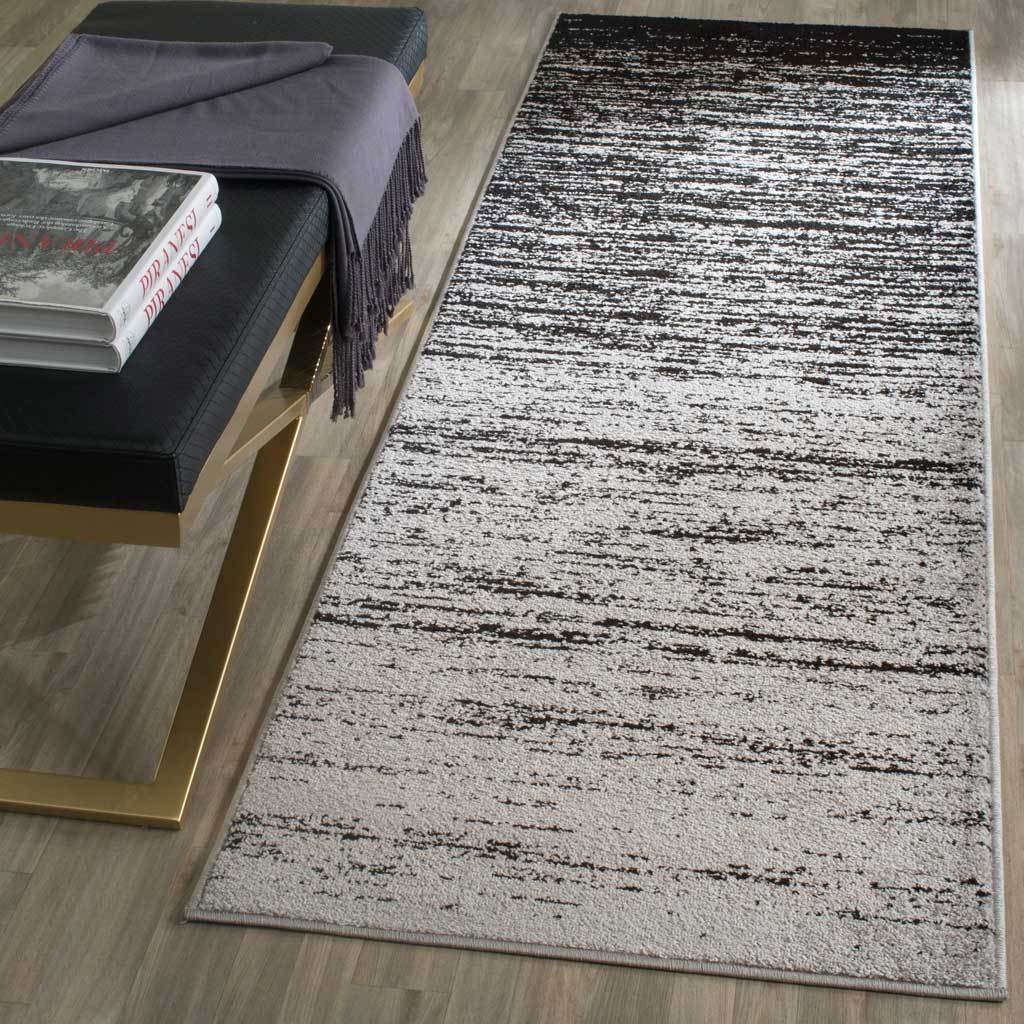 Adirondack Gradient Silver/Black Runner Rug - Image 4