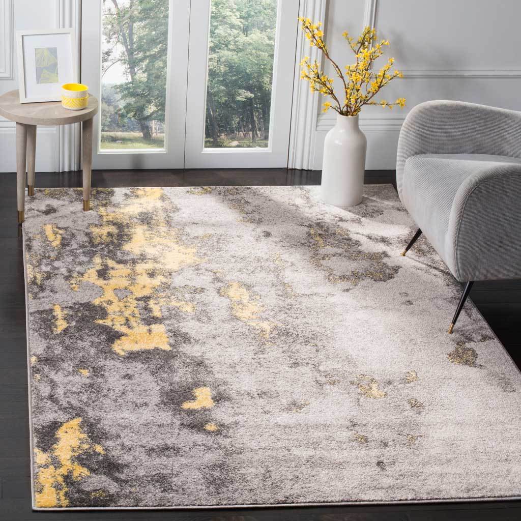 Adirondack Gray/Yellow Area Rug - Image 4