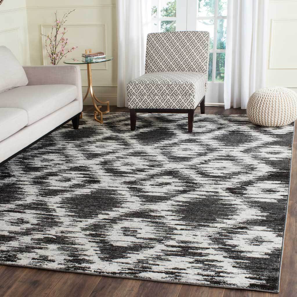 Adirondack Ikat Charcoal/Ivory Area Rug - Image 10