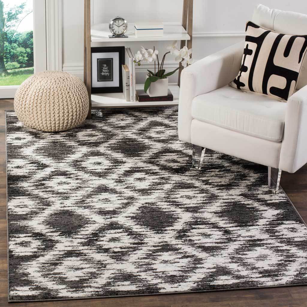 Adirondack Ikat Charcoal/Ivory Area Rug - Image 11