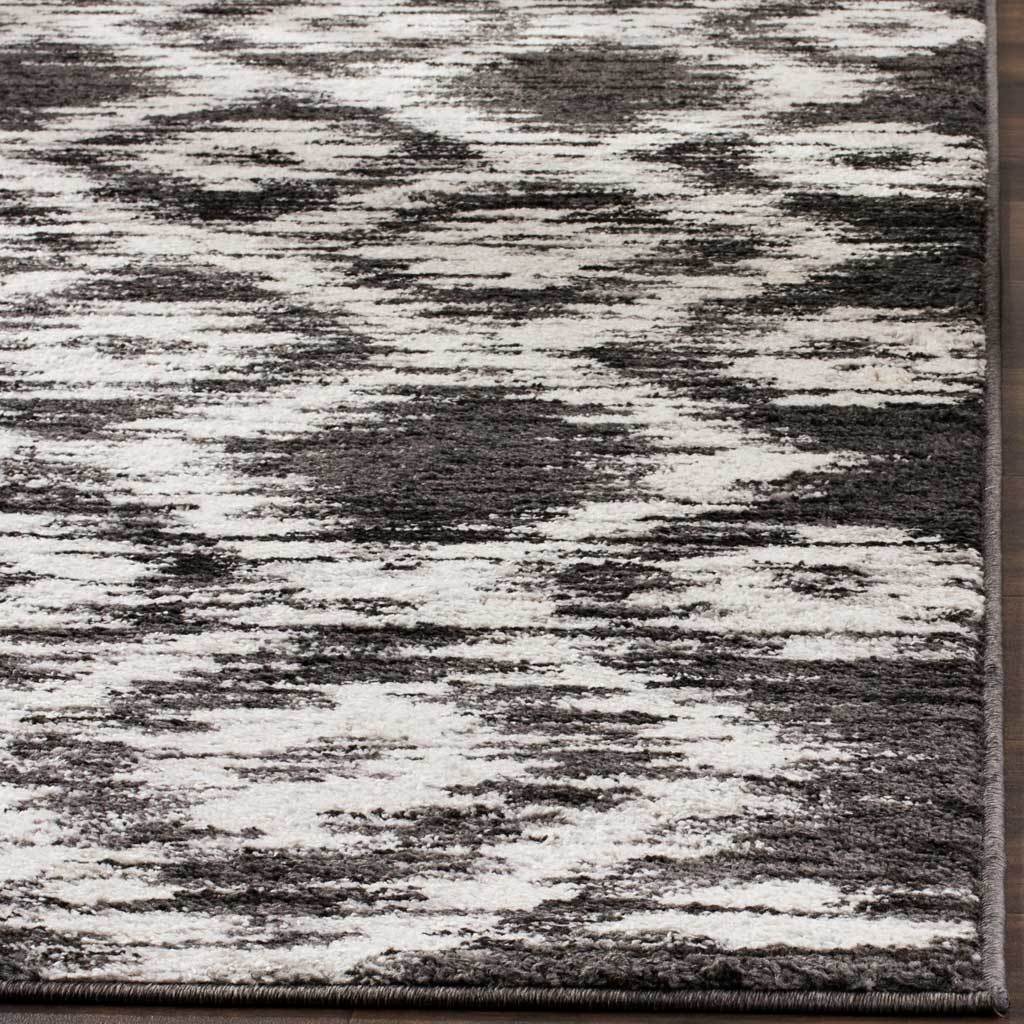 Adirondack Ikat Charcoal/Ivory Area Rug - Image 8