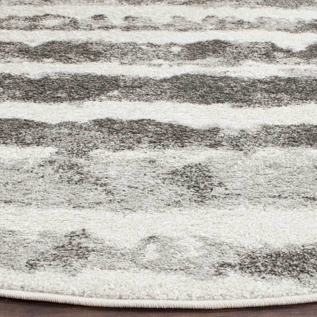 Adirondack Ivory/Charcoal Round Rug - Image 2