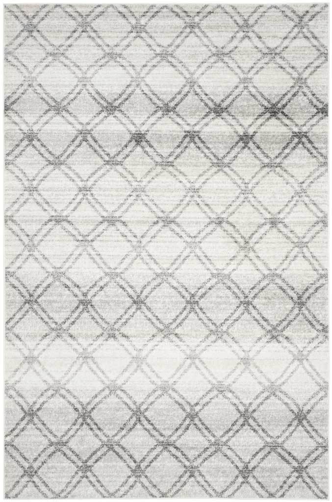 Adirondack Lattice Silver/Charcoal Area Rug - Image 2