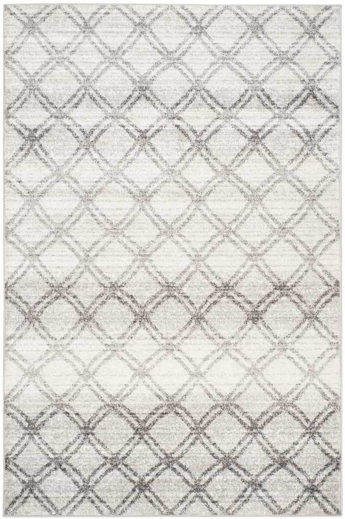 Adirondack Lattice Silver/Charcoal Area Rug - Image 4