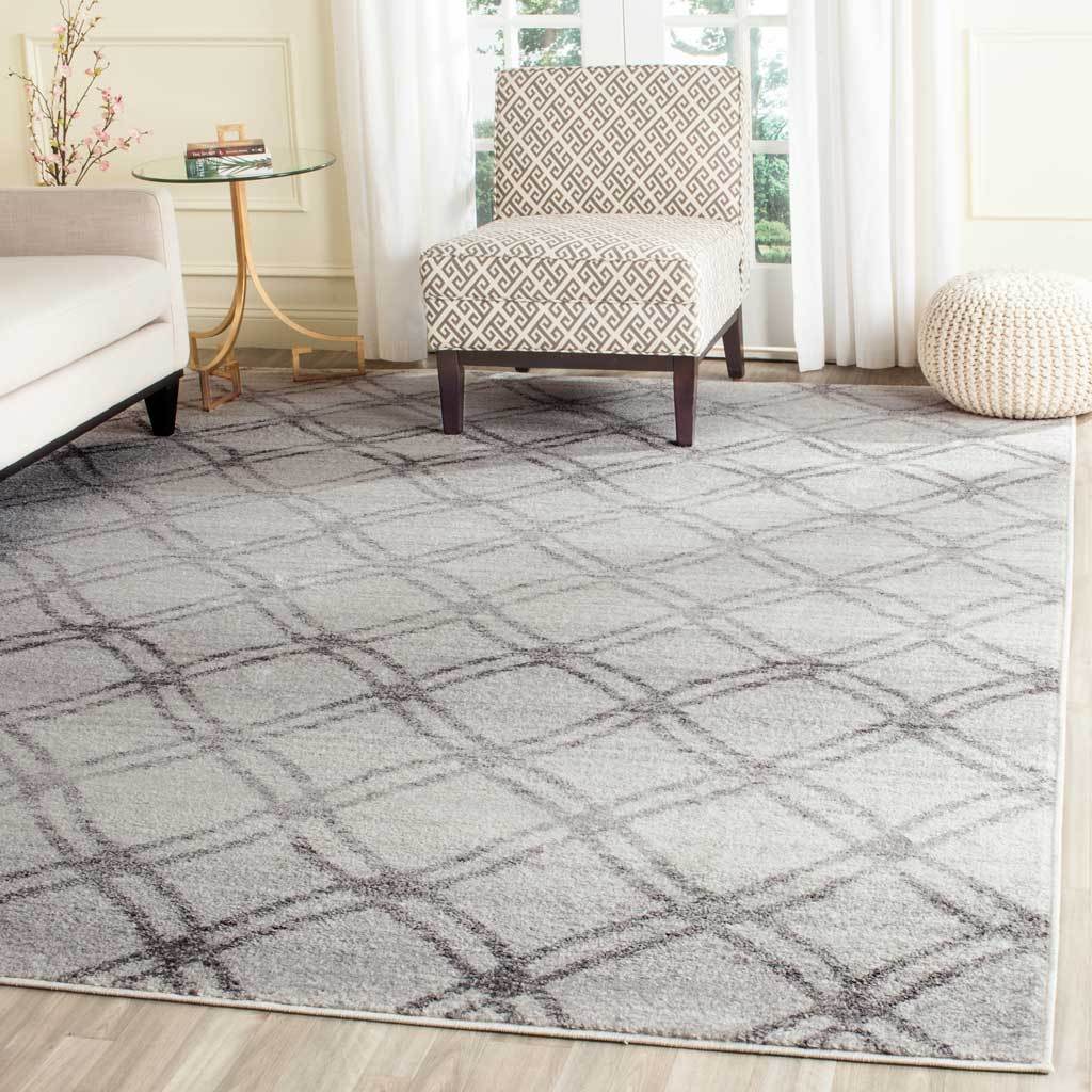 Adirondack Lattice Silver/Charcoal Area Rug - Image 9