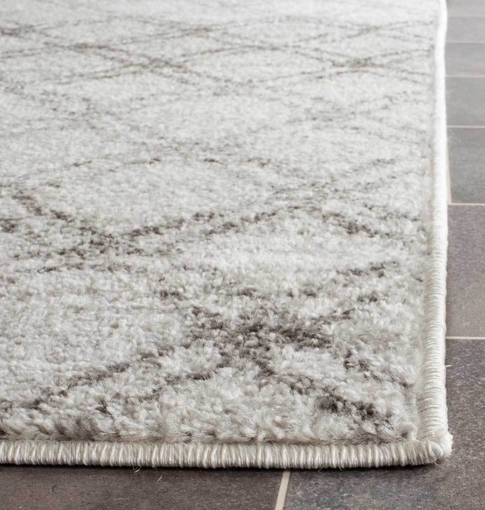 Adirondack Lattice Silver/Charcoal Runner Rug - Image 2