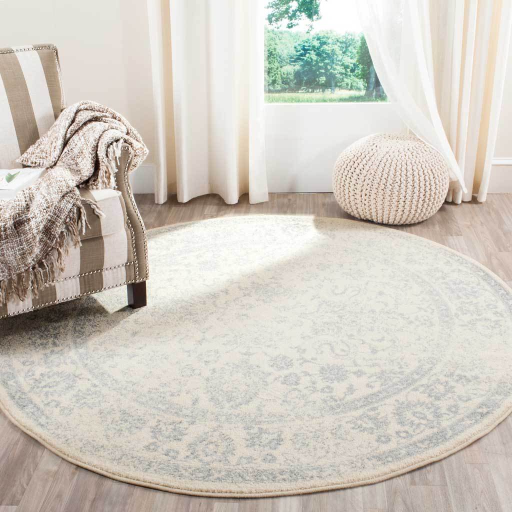 Adirondack Pastoral Ivory/Slate Round Rug - Image 3