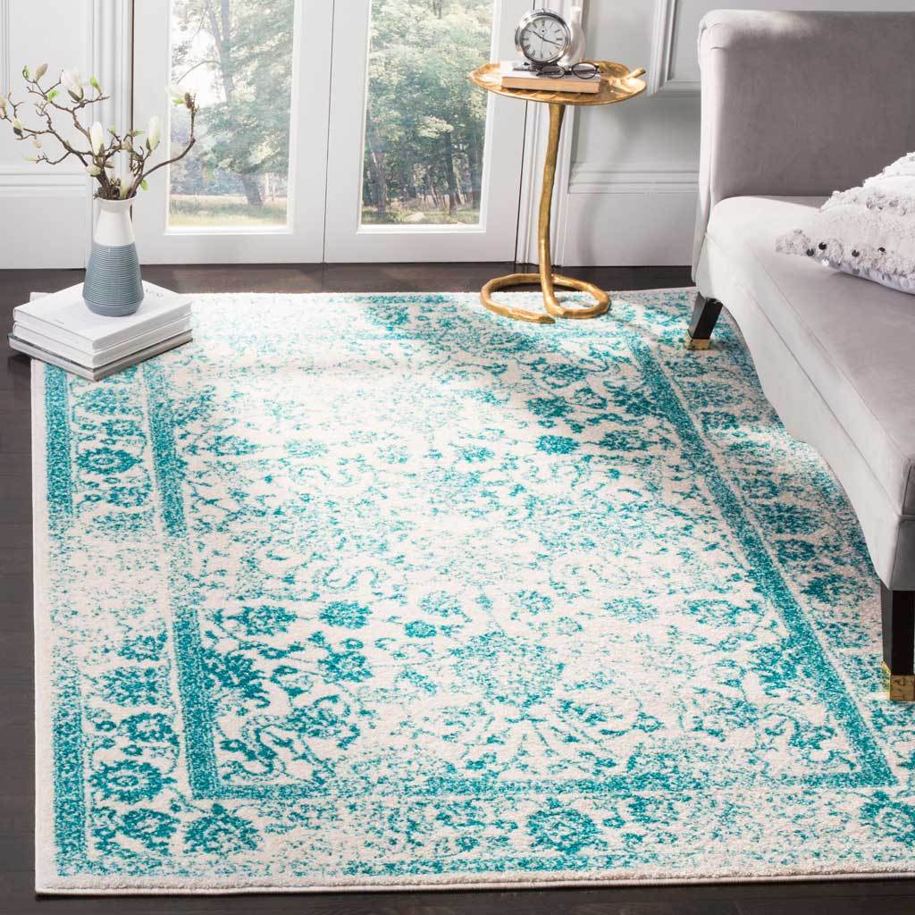 Adirondack Pastoral Ivory/Teal Area Rug - Image 4
