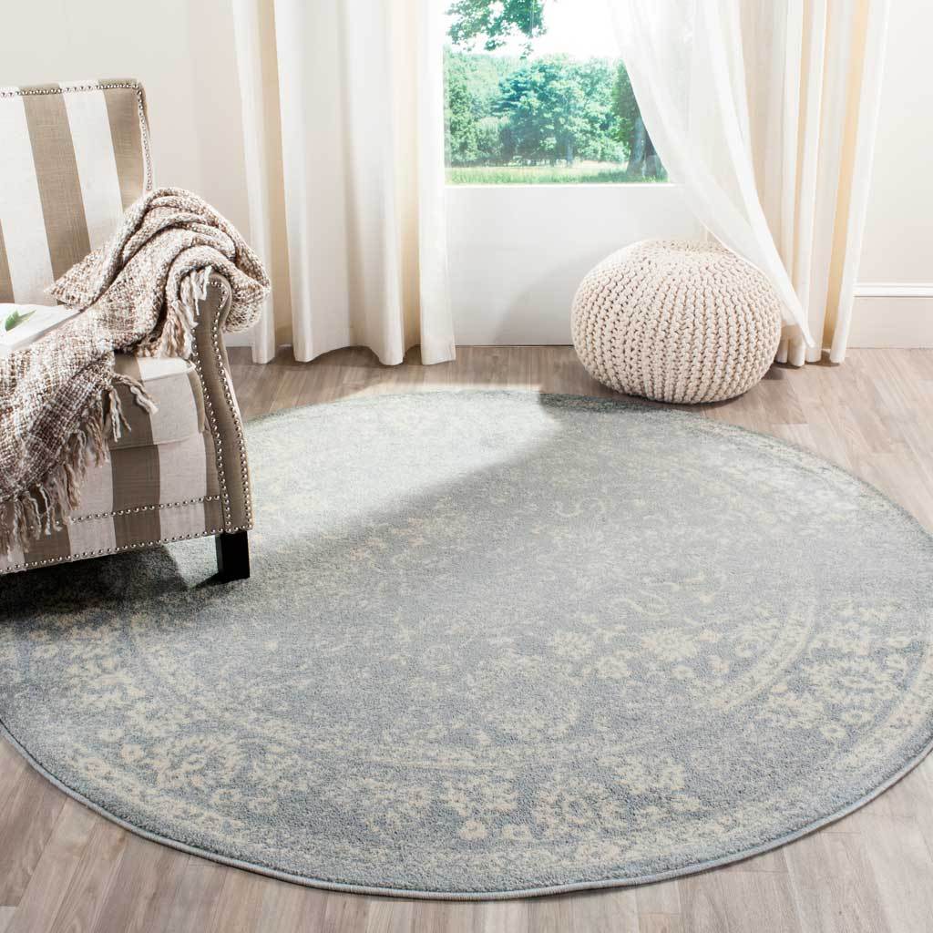 Adirondack Pastoral Slate/Ivory Round Rug - Image 3