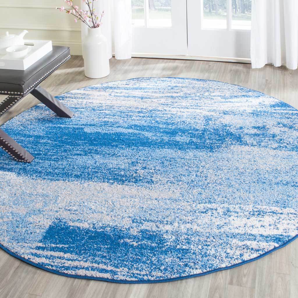Adirondack Silver/Blue Round Rug - Image 2