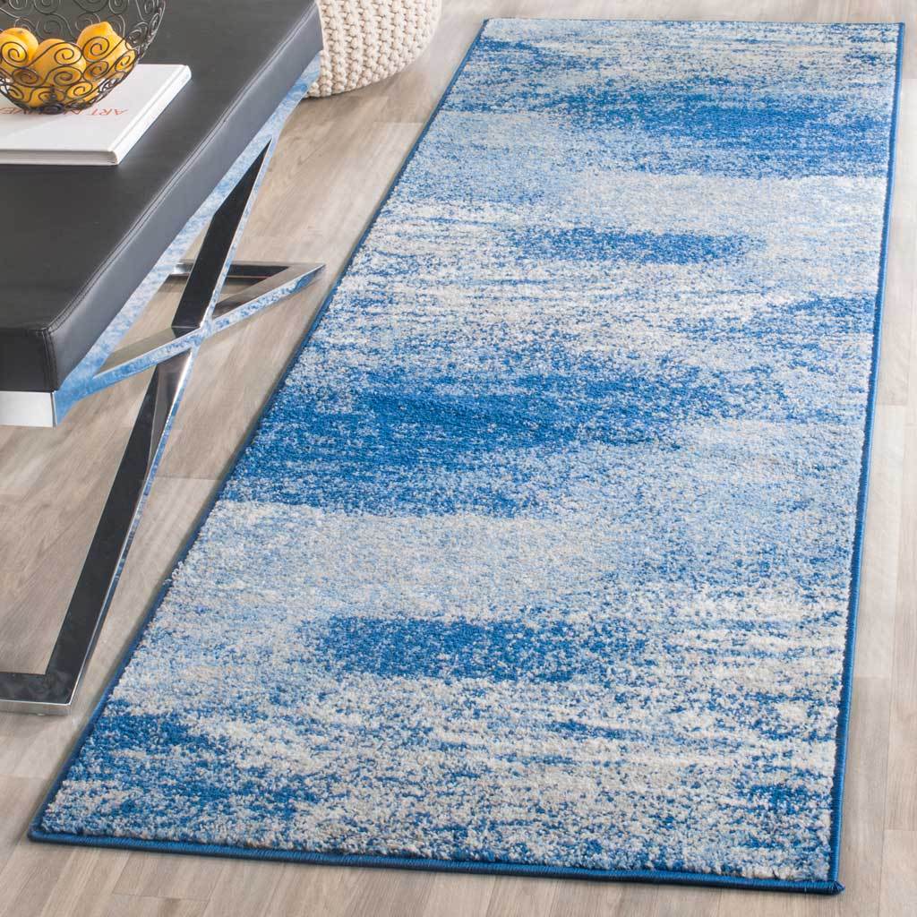Adirondack Silver/Blue Runner Rug - Image 4