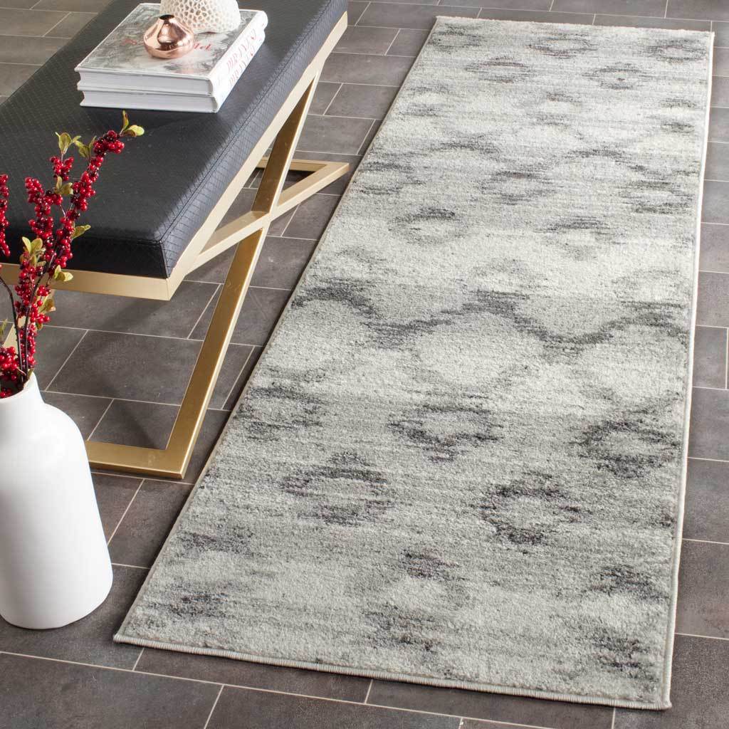 Adirondack Silver/Charcoal Runner Rug - Image 3