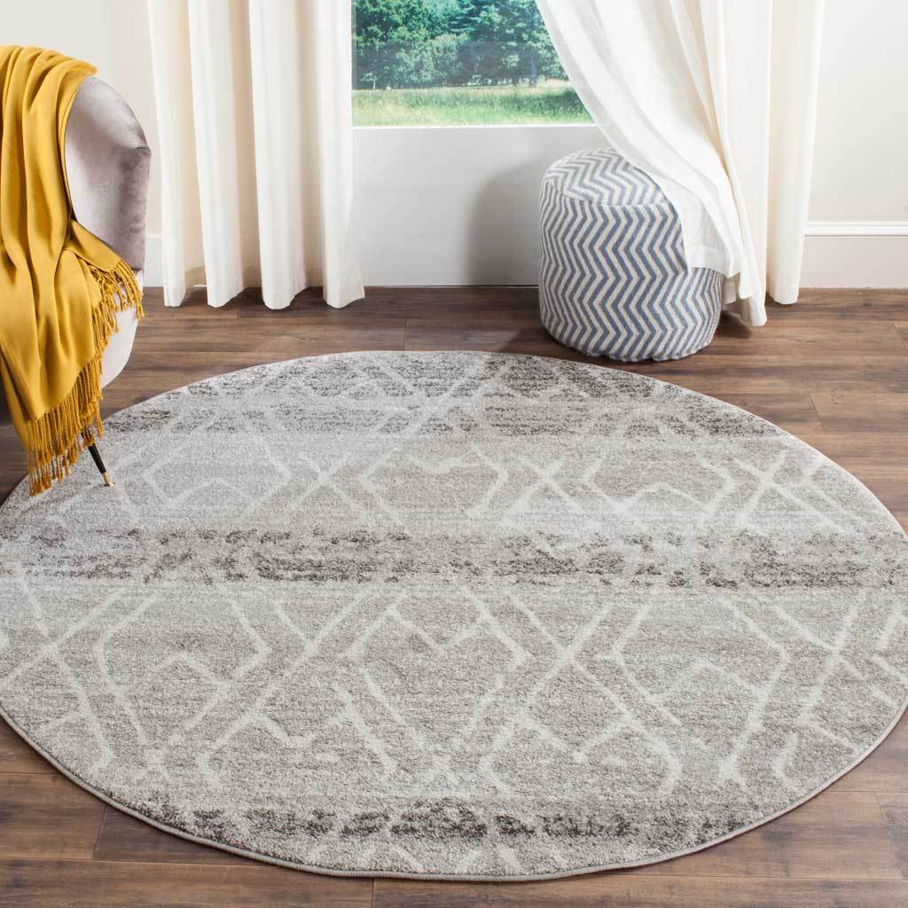 Adirondack Silver/Ivory Round Rug - Image 3