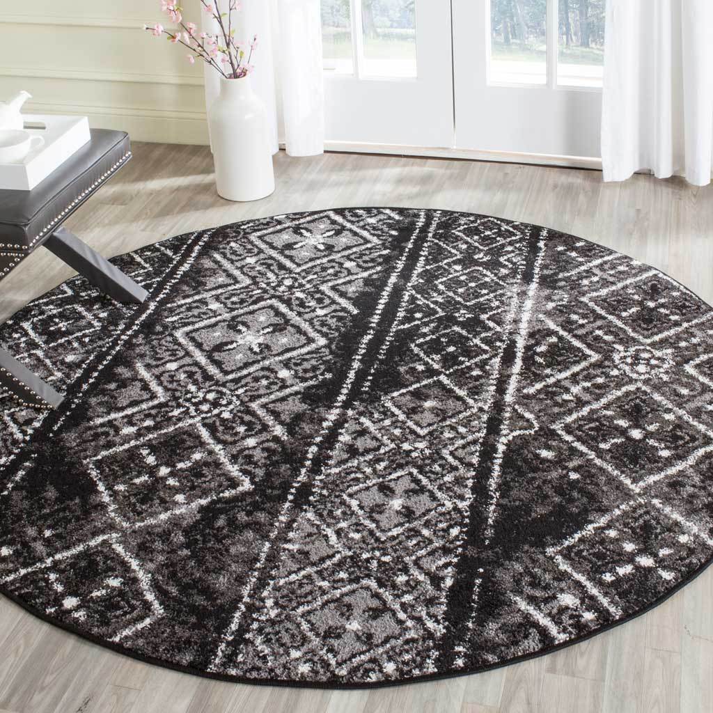 Adirondack Tradition Black/Silver Round Rug - Image 2