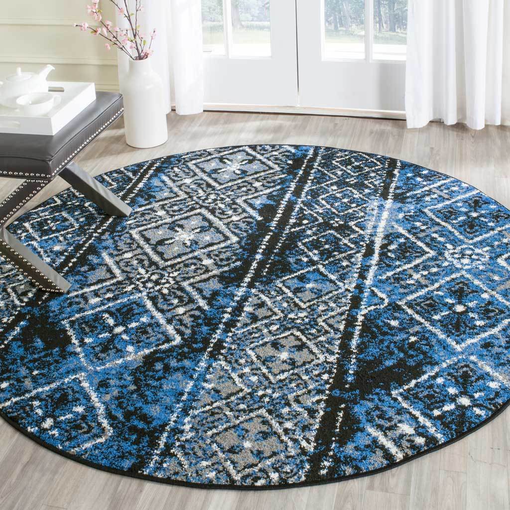 Adirondack Tradition Silver/Black Round Rug - Image 2