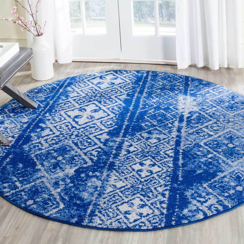 Adirondack Tradition Silver/Blue Round Rug - Image 2