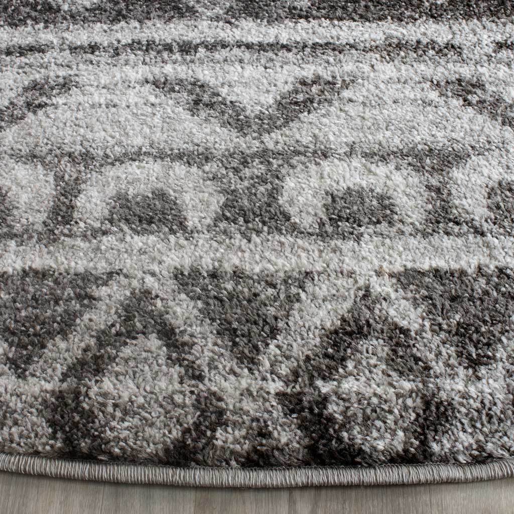 Adirondack Tribal Ivory/Charcoal Round Rug - Image 2