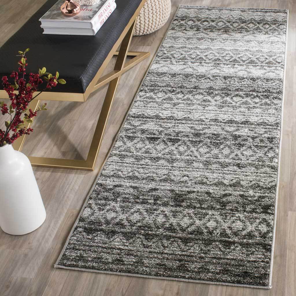 Adirondack Tribal Ivory/Charcoal Runner Rug - Image 3