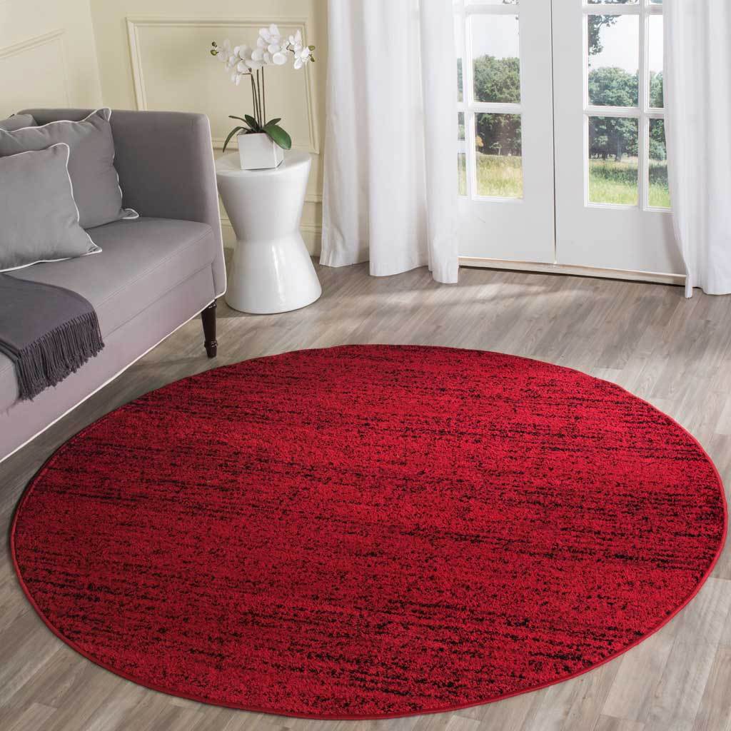 Adirondack Wave Red/Black Round Rug - Image 3