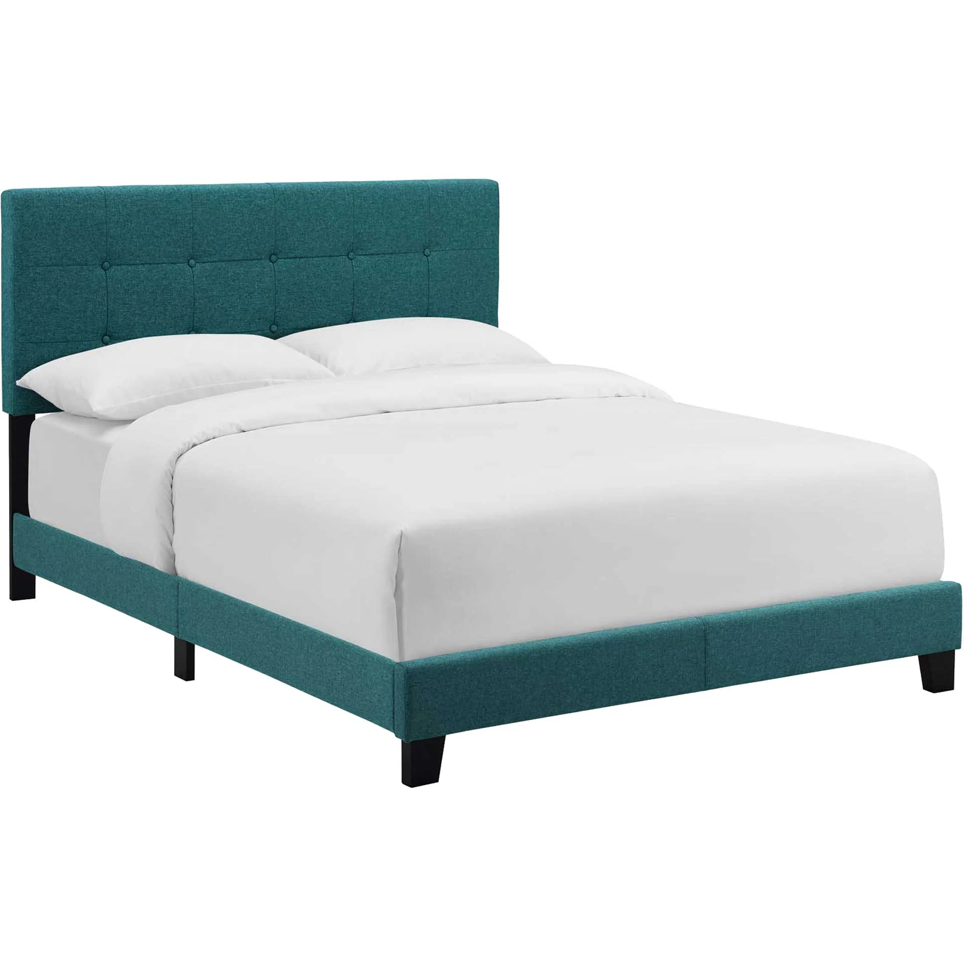 Adriane Upholstered Fabric Bed Teal - Image 2