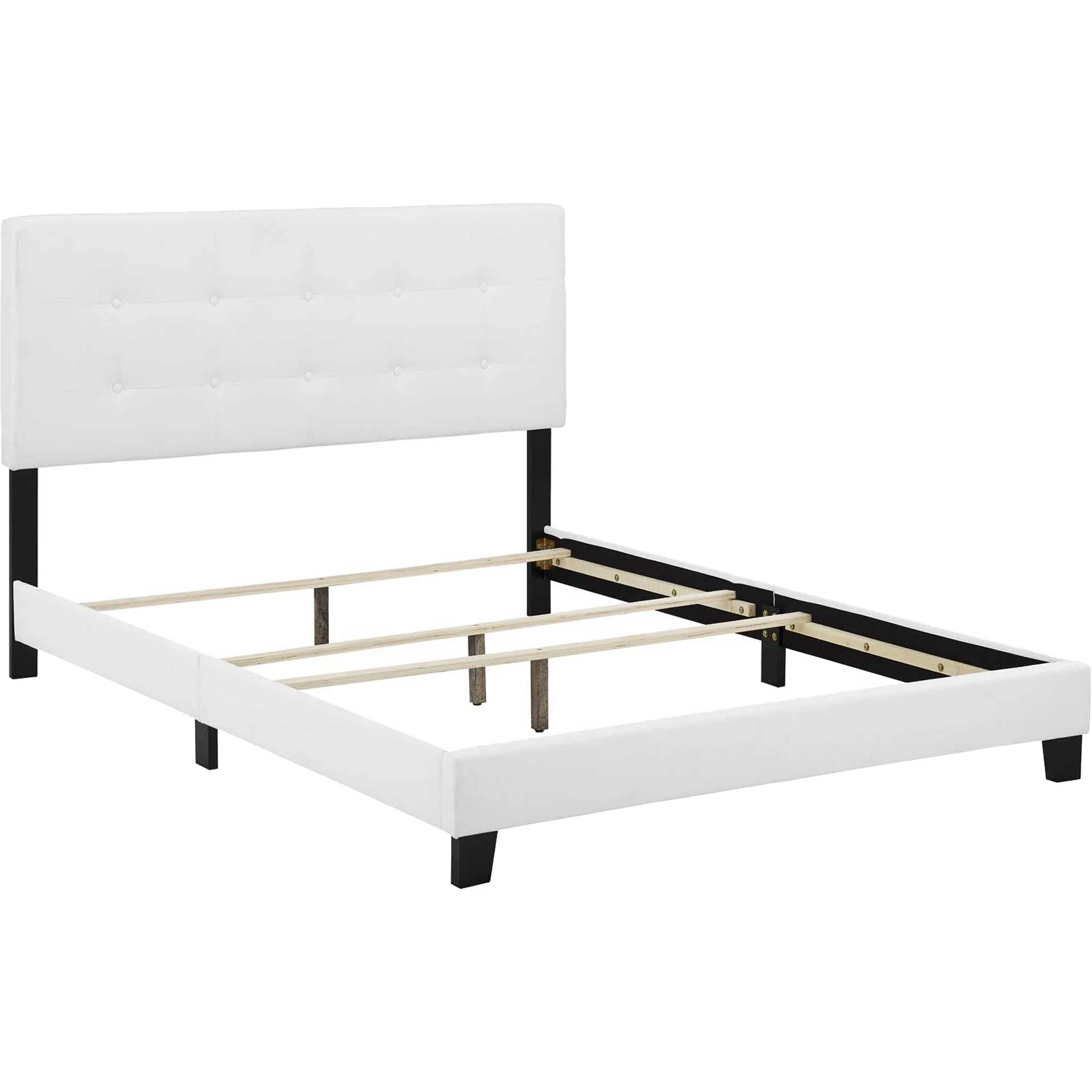 Adriane Upholstered Fabric Bed White - Image 4