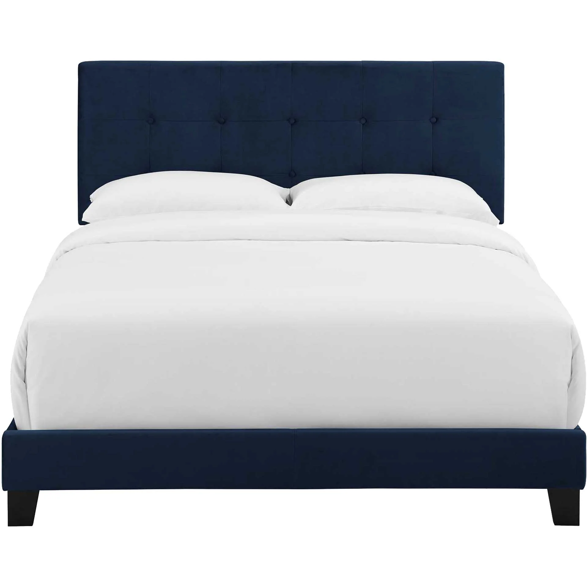 Adriane Upholstered Velvet Bed Midnight Blue - Image 2