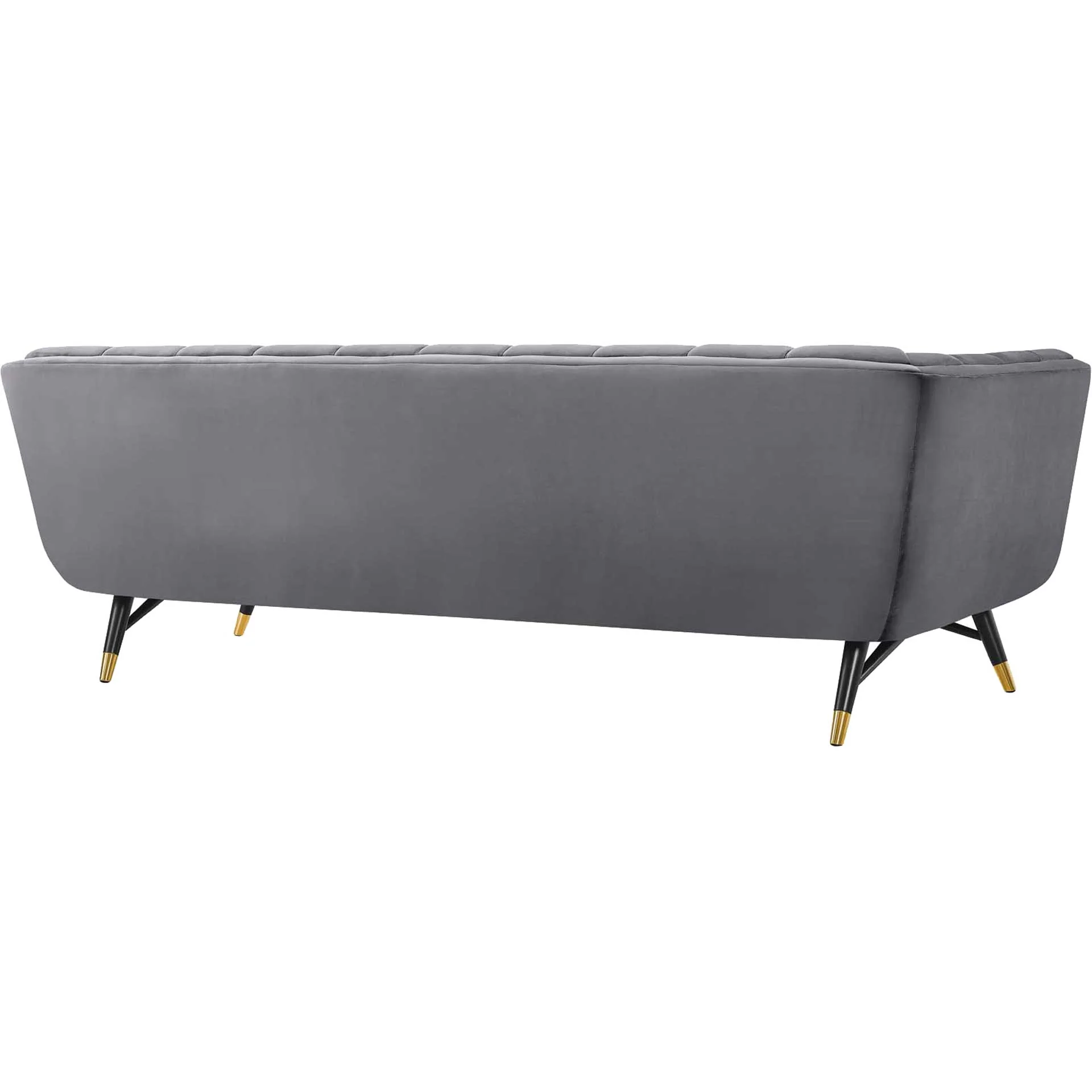 Adrianna Upholstered Velvet Sofa Gray - Image 3