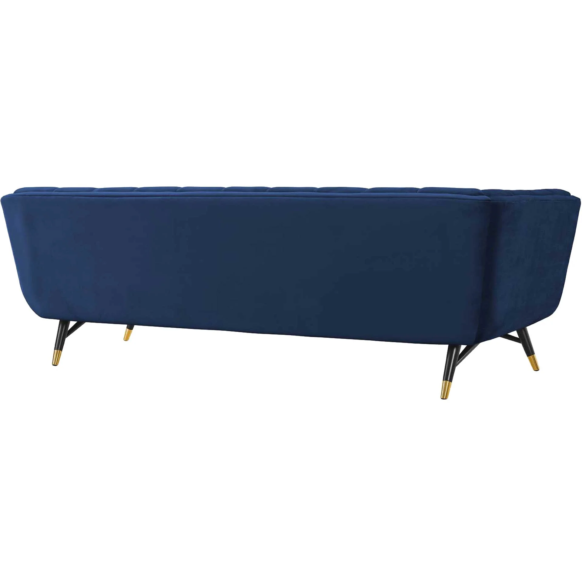 Adrianna Upholstered Velvet Sofa Midnight Blue - Image 3
