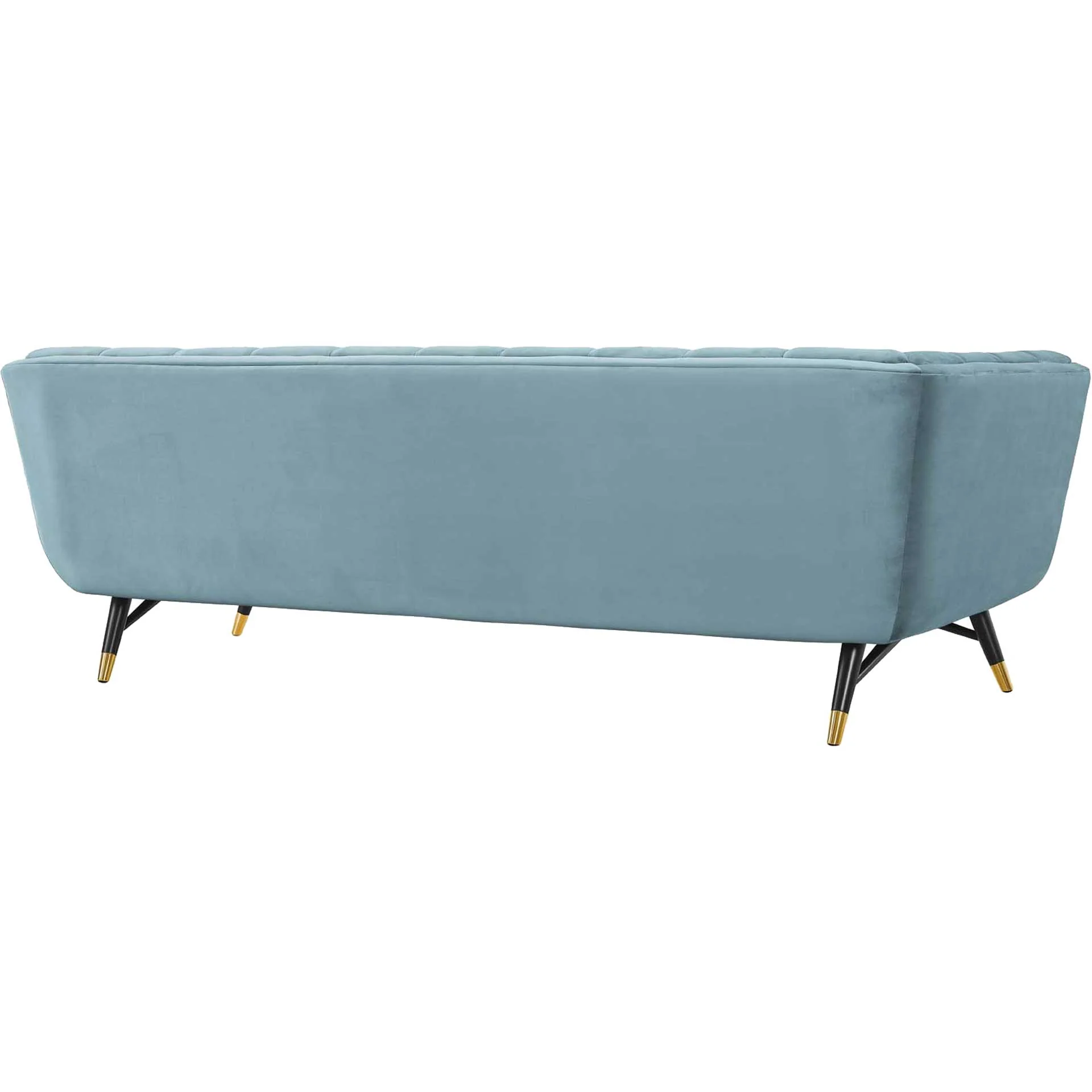 Adrianna Upholstered Velvet Sofa Sea Blue - Image 3