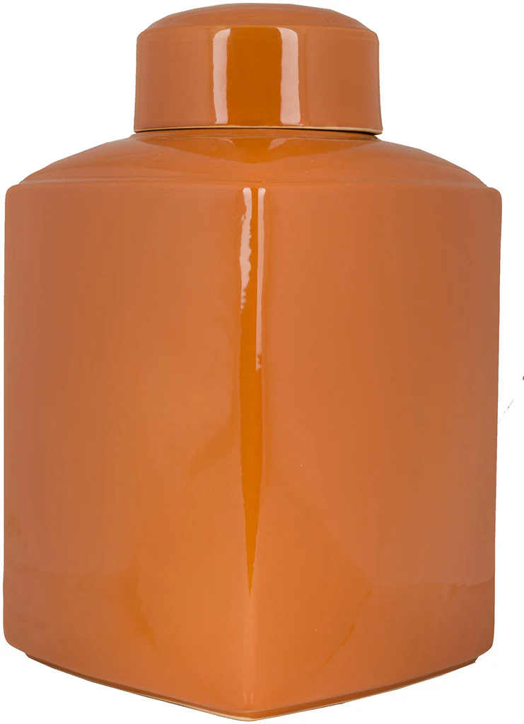 Aegean Ceramic Jar Burnt Orange - Image 2