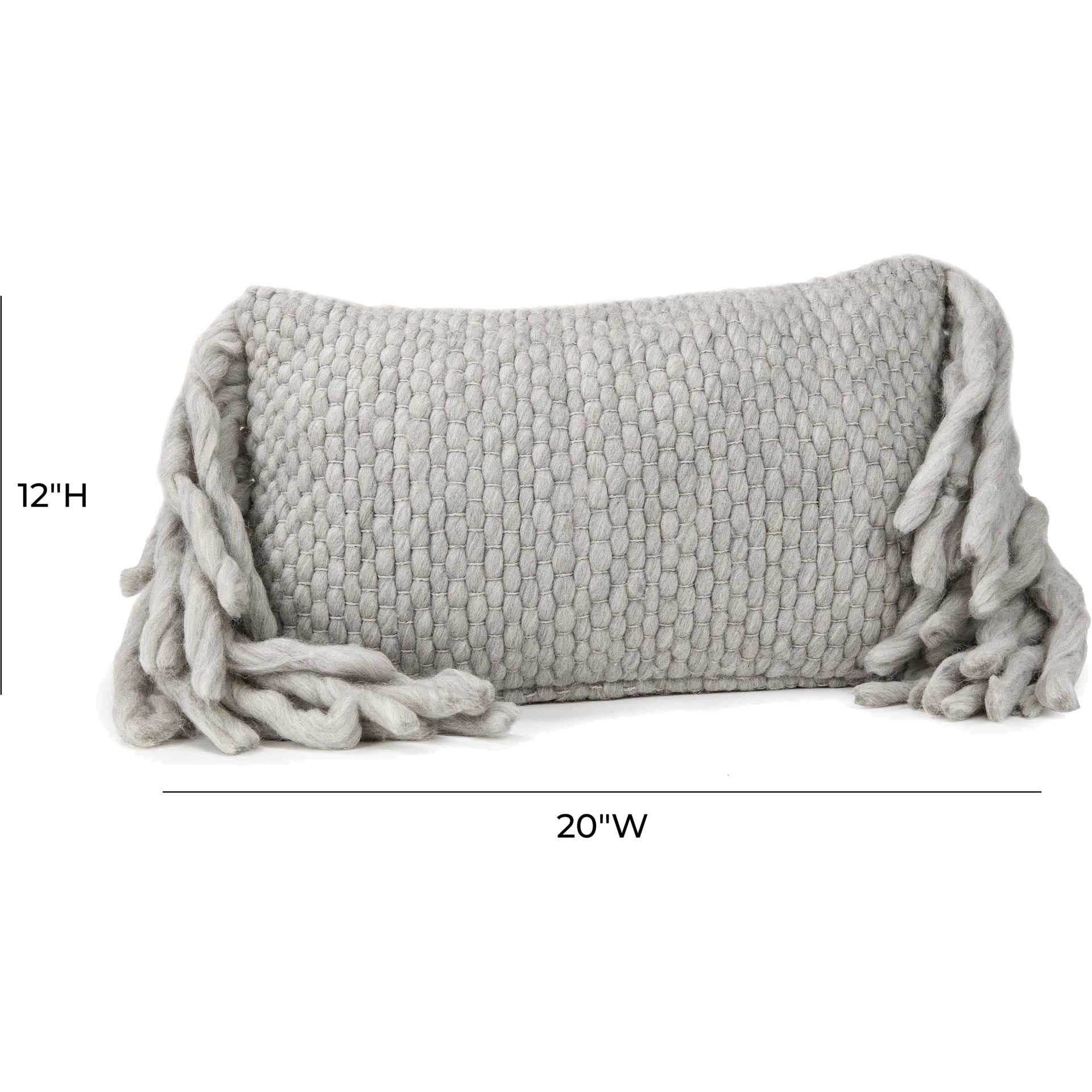 Affinity Wool Pillow Gray - Image 5