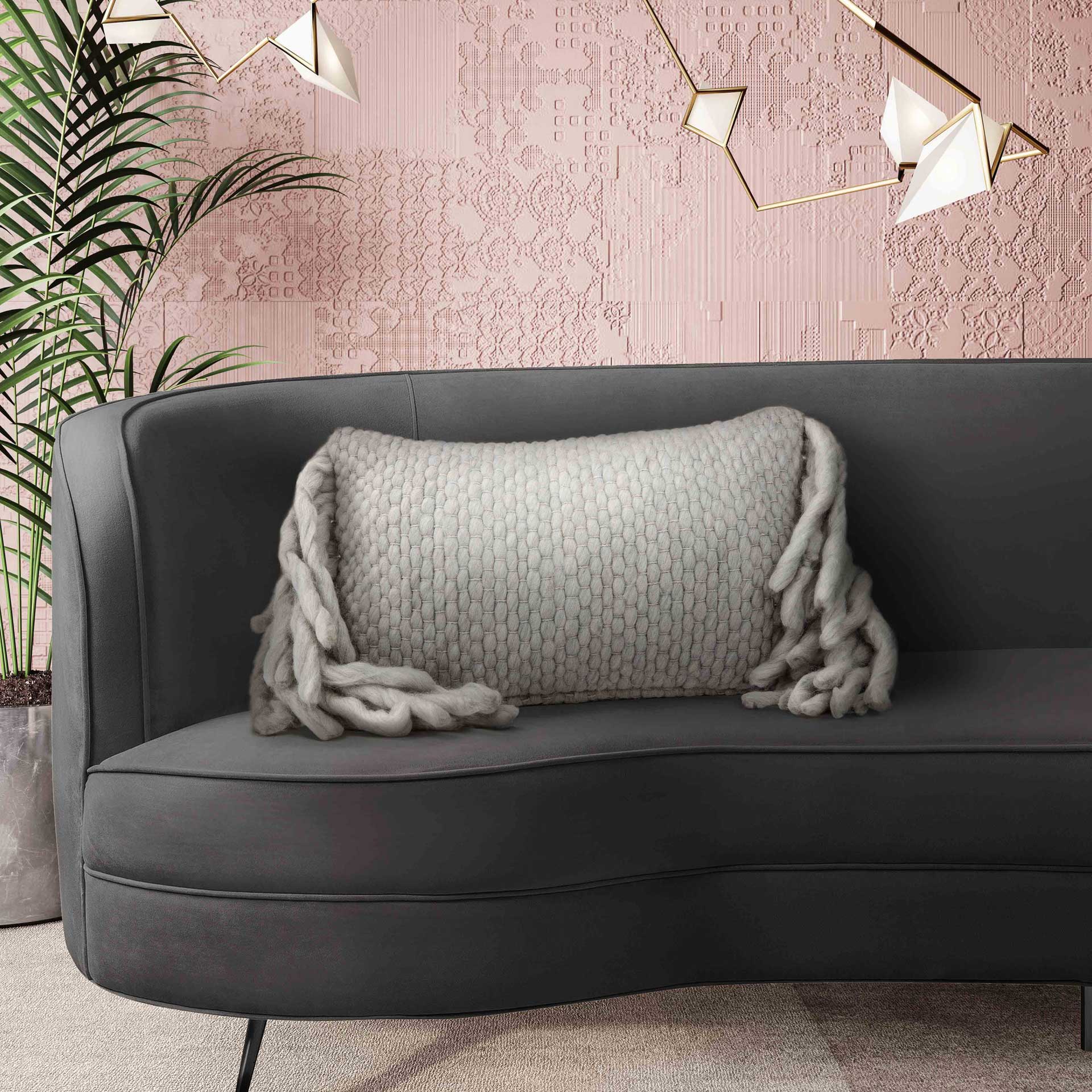Affinity Wool Pillow Gray - Image 6