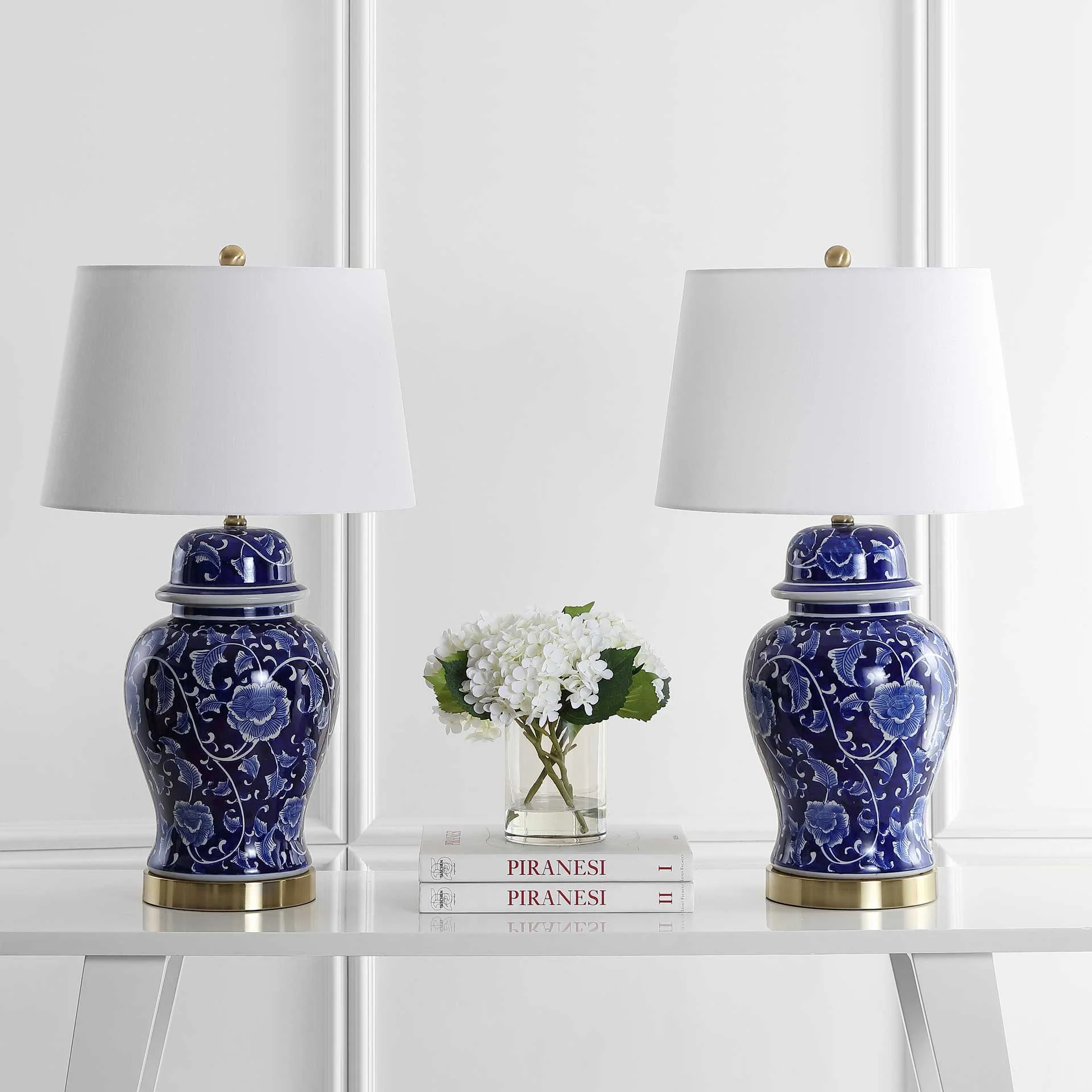 Ahmed Table Lamp Navy/White (Set of 2) - Image 3