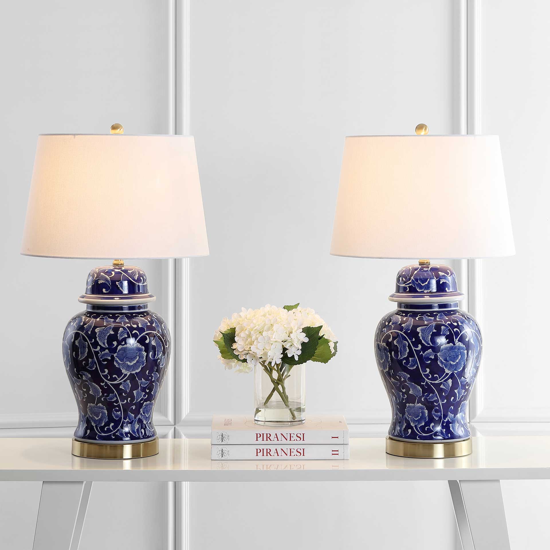 Ahmed Table Lamp Navy/White (Set of 2) - Image 4