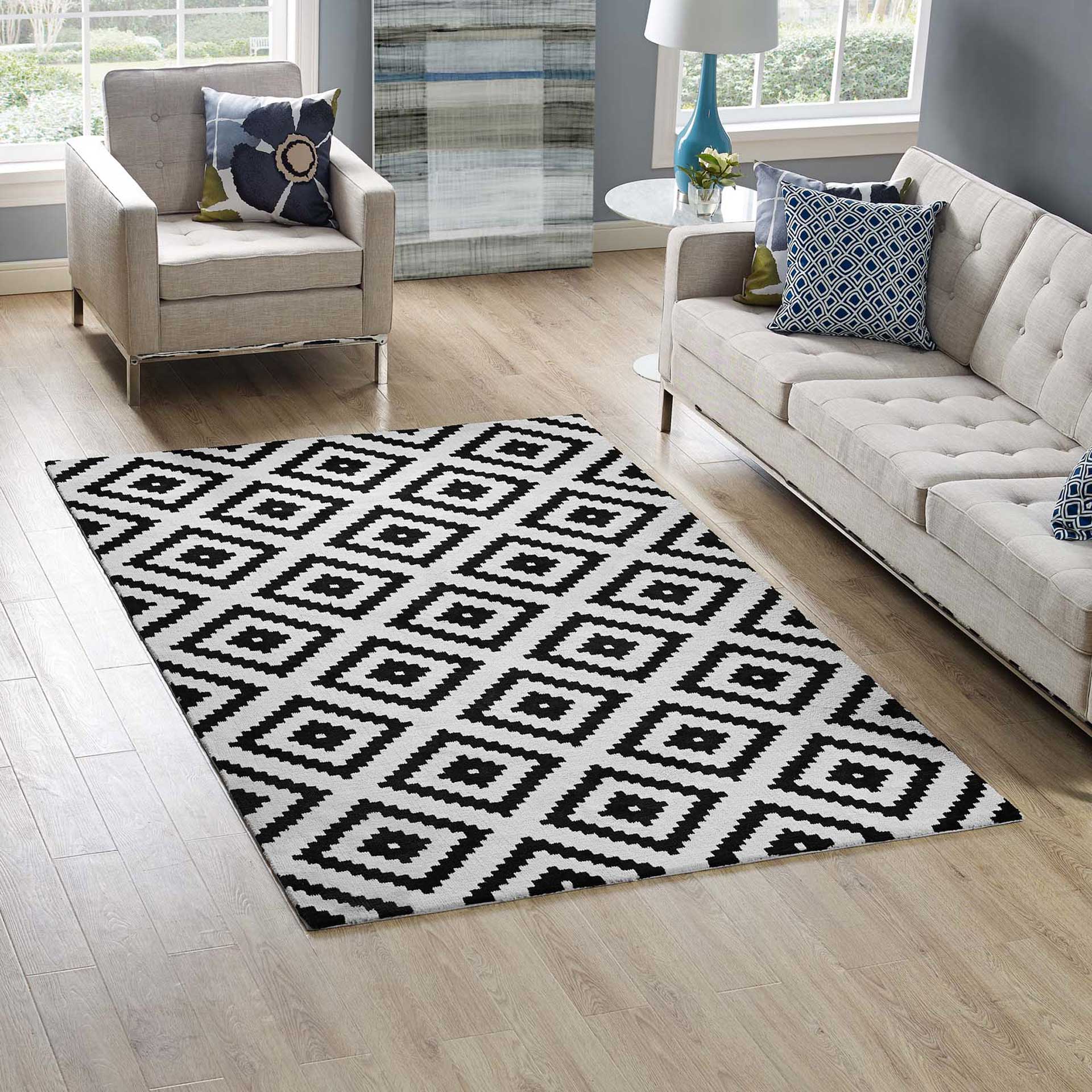 Aidan Area Rug Black/White - Image 7